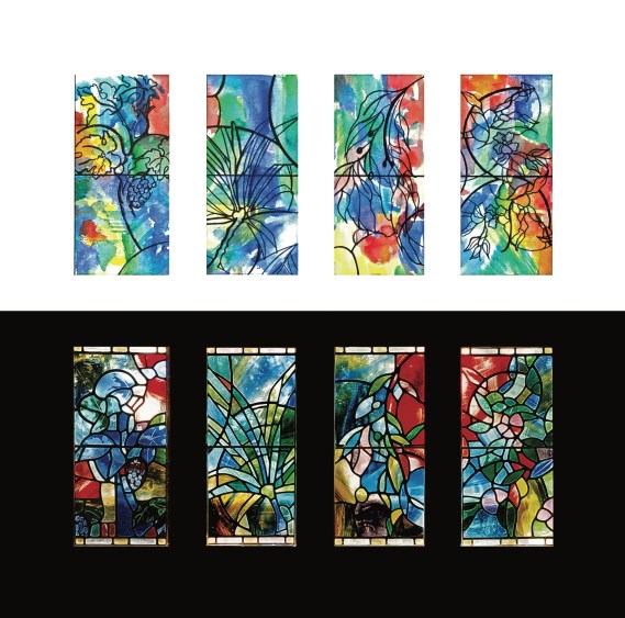 South aisle windows at The Church of the Good Shepherd, Tadworth, Surrey